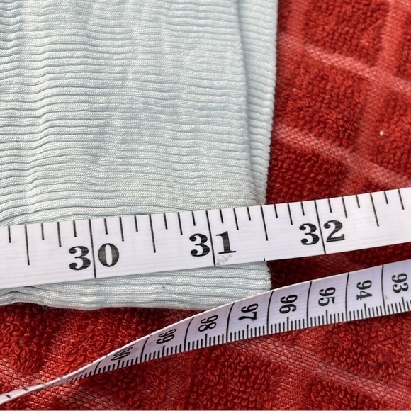 STAUD Bernard Textured Light Blue High Rise Wide Flare Leg Pants 6, S/M Waist 28 - Picture 13 of 13